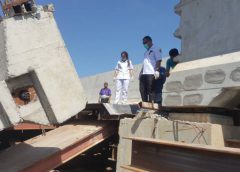 คานคอนกรีตรถไฟรางคู่ประจวบฯชุมพรถล่มครับ คนงาน ดับ 1 บาดเจ็บ 3