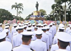 สัตหีบทุกภาคส่วน ร่วมวางพวงมาลาถวายราชสักการะรัชกาลที่ 6 เนื่องวันคล้ายวันสวรรคต