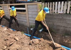 อำเภอโพธิ์ชัย จังหวัดร้อยเอ็ดจัดกิจกรรมจิตอาสาต้านภัยแล้ง ปี 2565 ปรับปรุงระบบท่อน้ำประปา บ้านหนองขุมเงิน หมู่ที่ 8