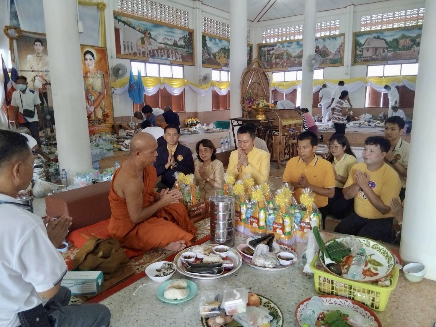 พิธีทำบุญสารทเดือนสิบ ตามโครงการเสริมสร้างจริบธรรมคุณธรรม เสริมสร้างความรักชาติ และเสริมสร้างวินัยแก่คนในชาติ ของกรมการปกครอง