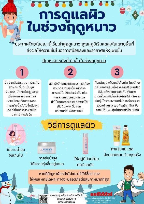 “แพทย์ทหารห่วงใย “โรคผิวหนังอักเสบ” ภัยที่ควรระวังเมื่อเข้าฤดูหนาว”