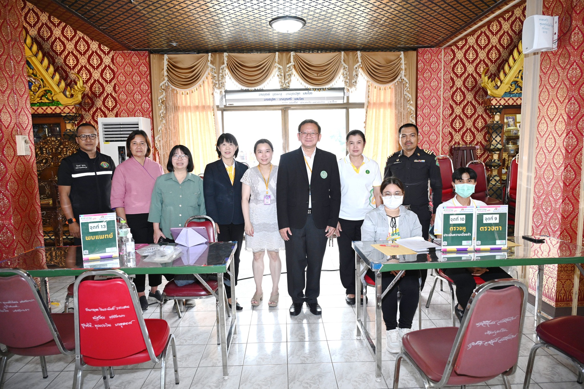 คาราวานตรวจสุขภาพฟรี ผู้ประกอบอาชีพขับรถจักรยานยนต์ ณ วัดวชิรธรรมสาธิต