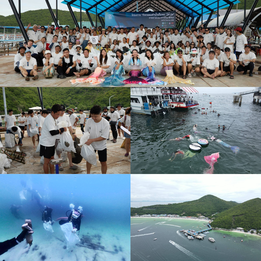 เสร็จสิ้นภารกิจ O.K. NO TRASH 2025 กิจกรรมดำน้ำเก็บขยะและเก็บขยะชายหาด ปีที่ 24