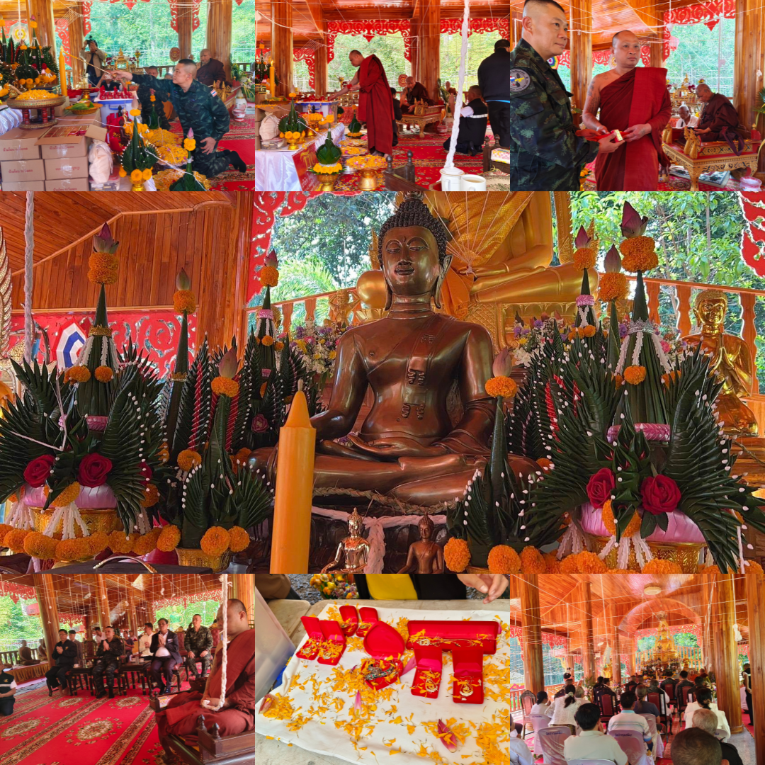 วัดกุดสมิง จัดพิธีปลุกเสก สมโภชน์ พระพุทธกรุตสมิงชัยมงคล ที่เทหล่อจากปลอกลูกกระสุนปืนใหญ่ ทหารไทย ที่ยิงปะทะชายแดน พร้อมเตรียมนำองค์พระไปติดตั้งที่ฐานภูมะเขือ และชายแดน ทั้ง 4 จังหวัด