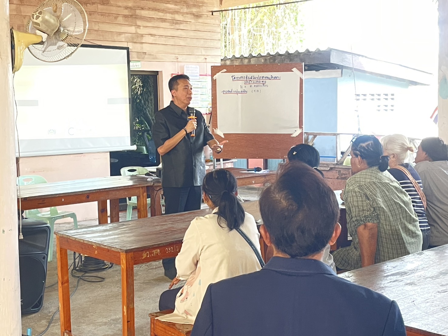 นายอำเภอคลองเขื่อน ร่วมพบปะโครงการประชุมเชิงปฏิบัติการเสริมศักยภาพการขับเคลื่อนการออม