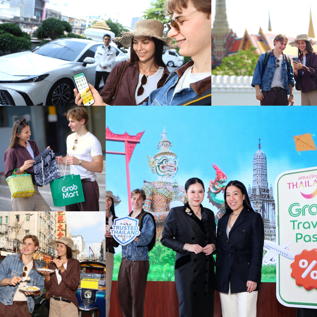 แกร็บ แท็กทีม ททท. ส่งแพ็กเกจ Amazing Thailand Grab Travel Pass รุกตลาดนักท่องเที่ยวต่างชาติ มอบส่วนลดพิเศษ กิน เที่ยว ช้อป ให้ทุกการเดินทางท่องเที่ยวประเทศไทยคุ้มค่ายิ่งขึ้น